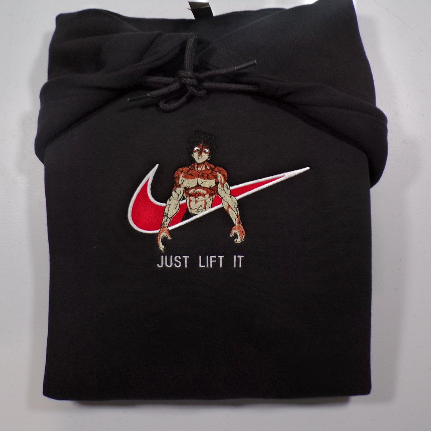 No Re-Stock: Custom Baki Hanma Embroidered Crewneck OR Hoodie Sweatshirt