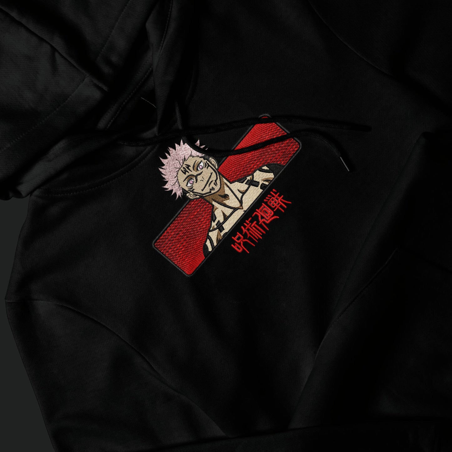 Limited Jujutsu Kaisen Yuji Embroidered Anime Hoodie Sweatshirt
