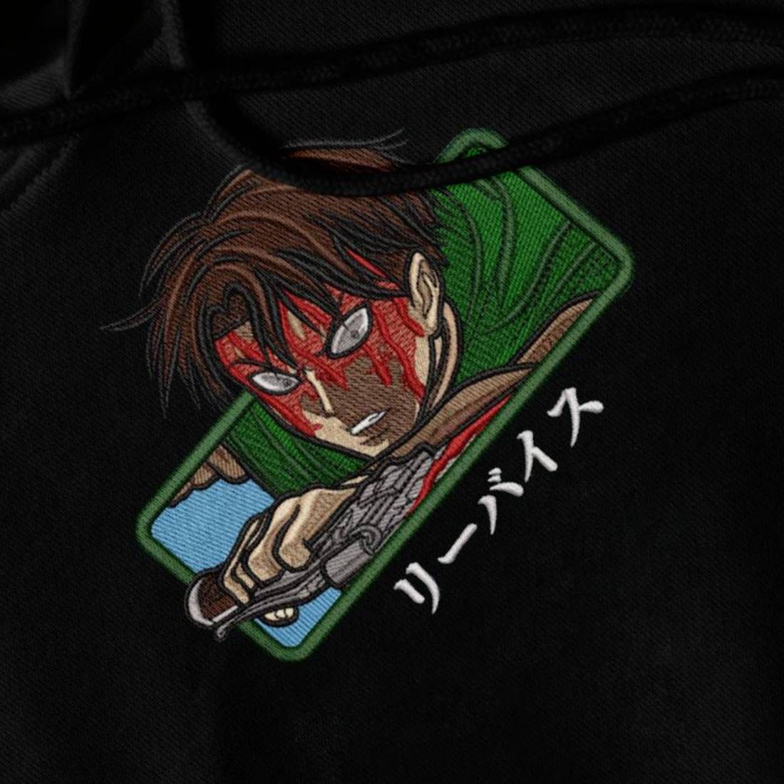 Limited AOT Levi Embroidered Anime Hoodie Sweatshirt