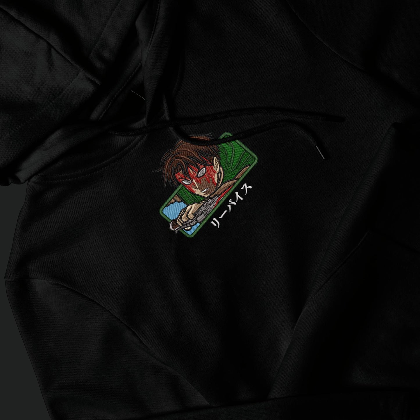 Limited AOT Levi Embroidered Anime Hoodie Sweatshirt