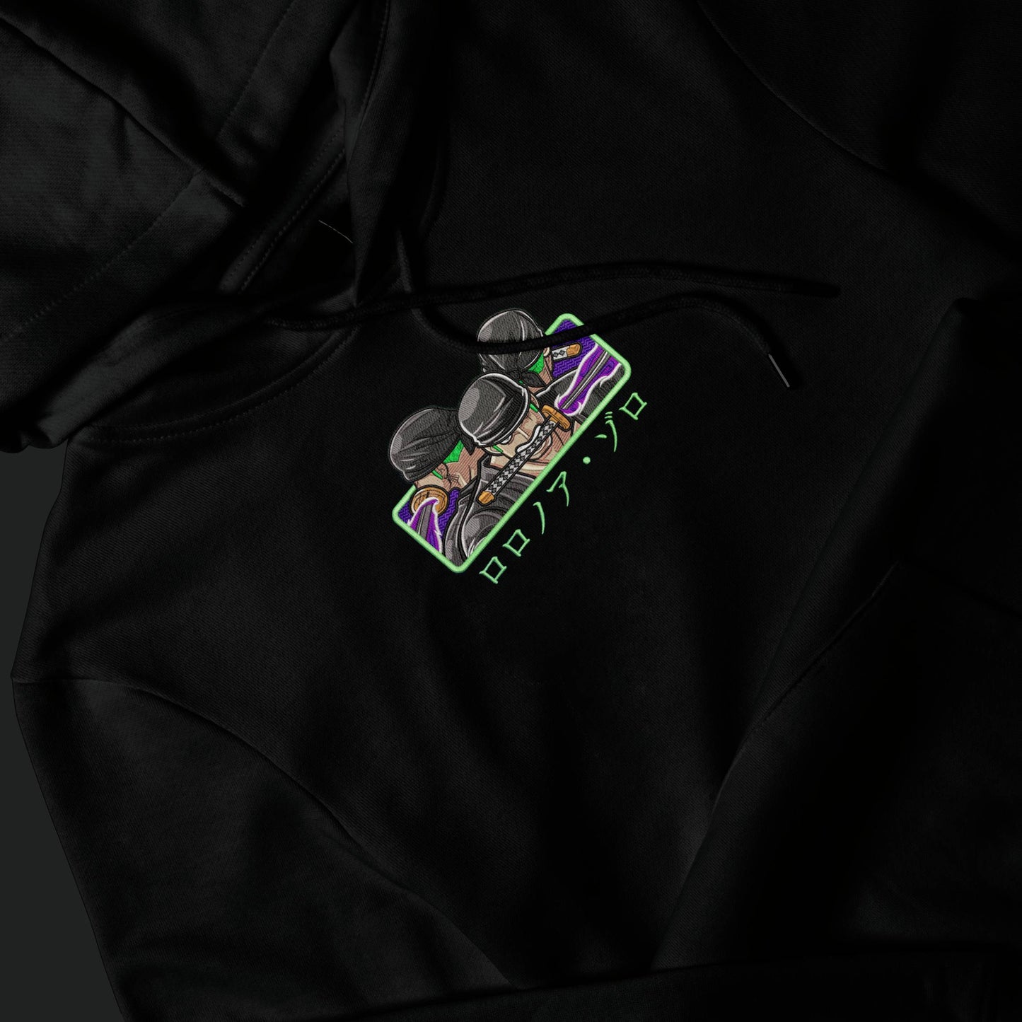 Limited One Piece Zoro Embroidered Anime Hoodie Sweatshirt