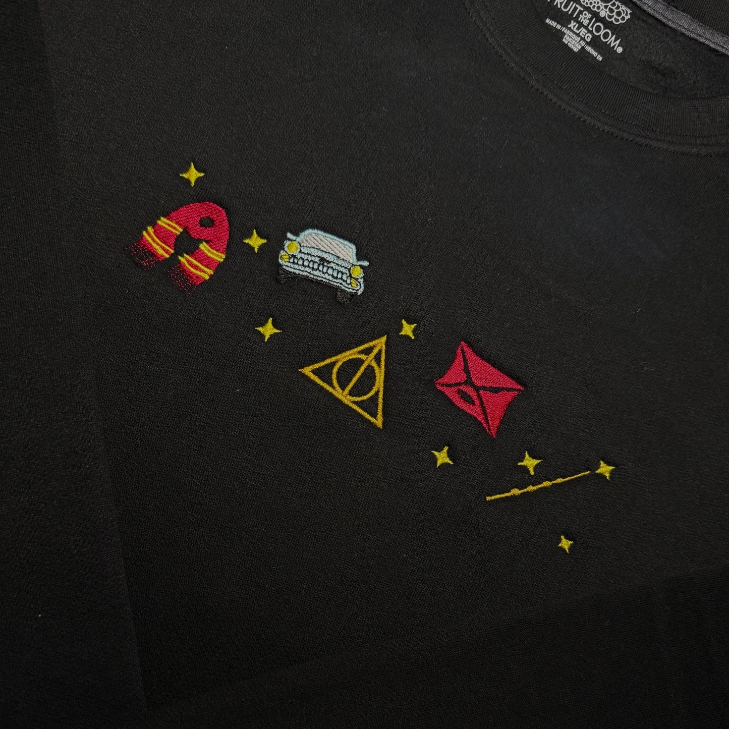 Custom Harry Potter Inspired Embroidered Crewneck OR Hoodie Sweatshirt