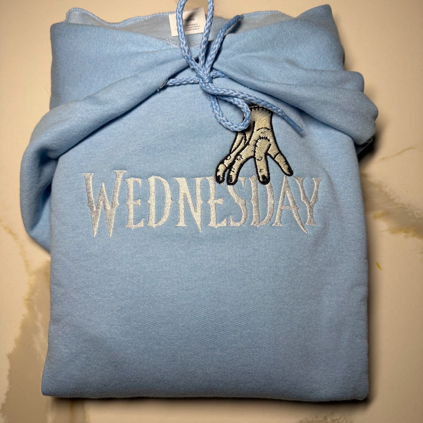 Custom Wednesday Adams Embroidered Crewneck OR Hoodie Sweatshirt
