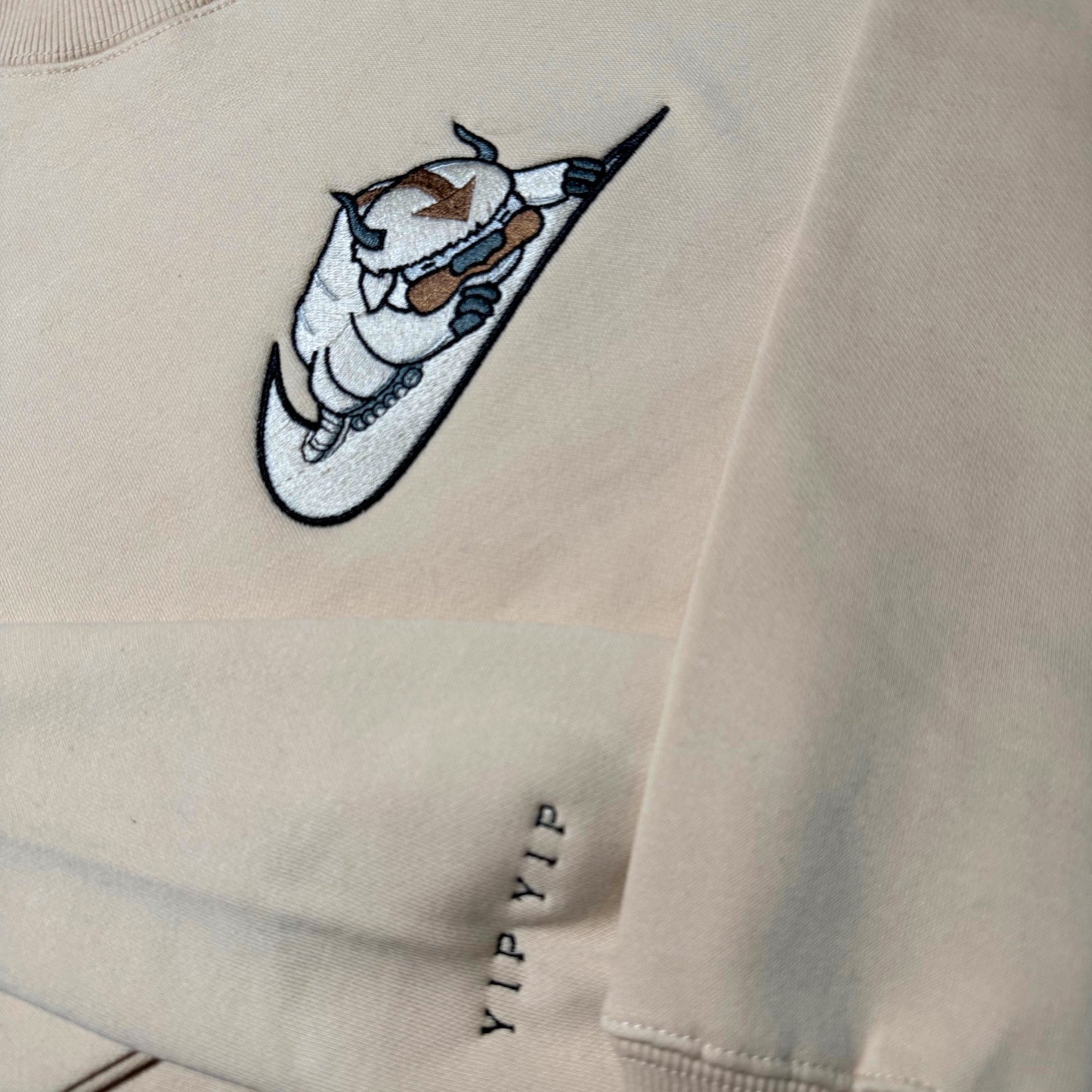 Custom Last Air Bender Appa Yip Yip Embroidered Crewneck OR Hoodie Sweatshirt