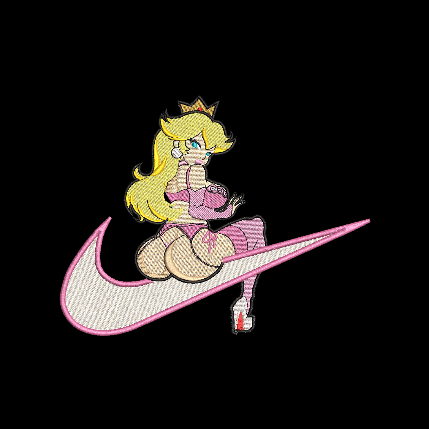 LIMITED Princess Peach Embroidered Anime T-Shirt