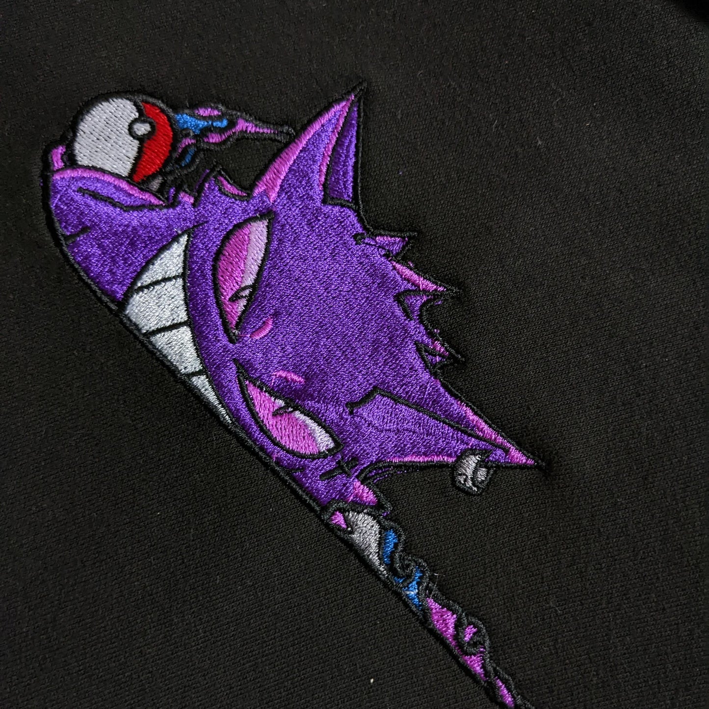 LIMITED Gengar Ghost Type EMBROIDERED ANIME HOODIE