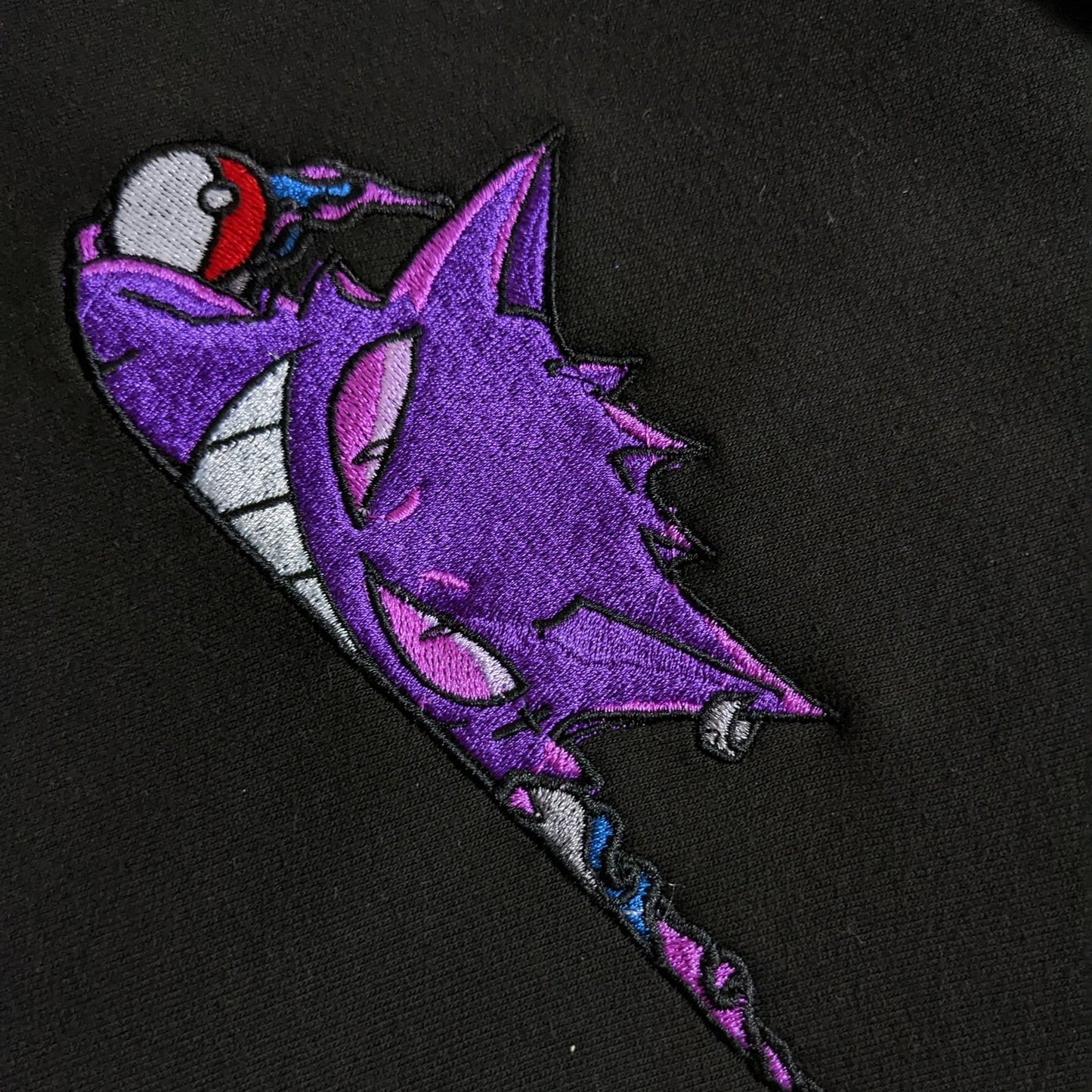 LIMITED Gengar Ghost Type EMBROIDERED ANIME HOODIE