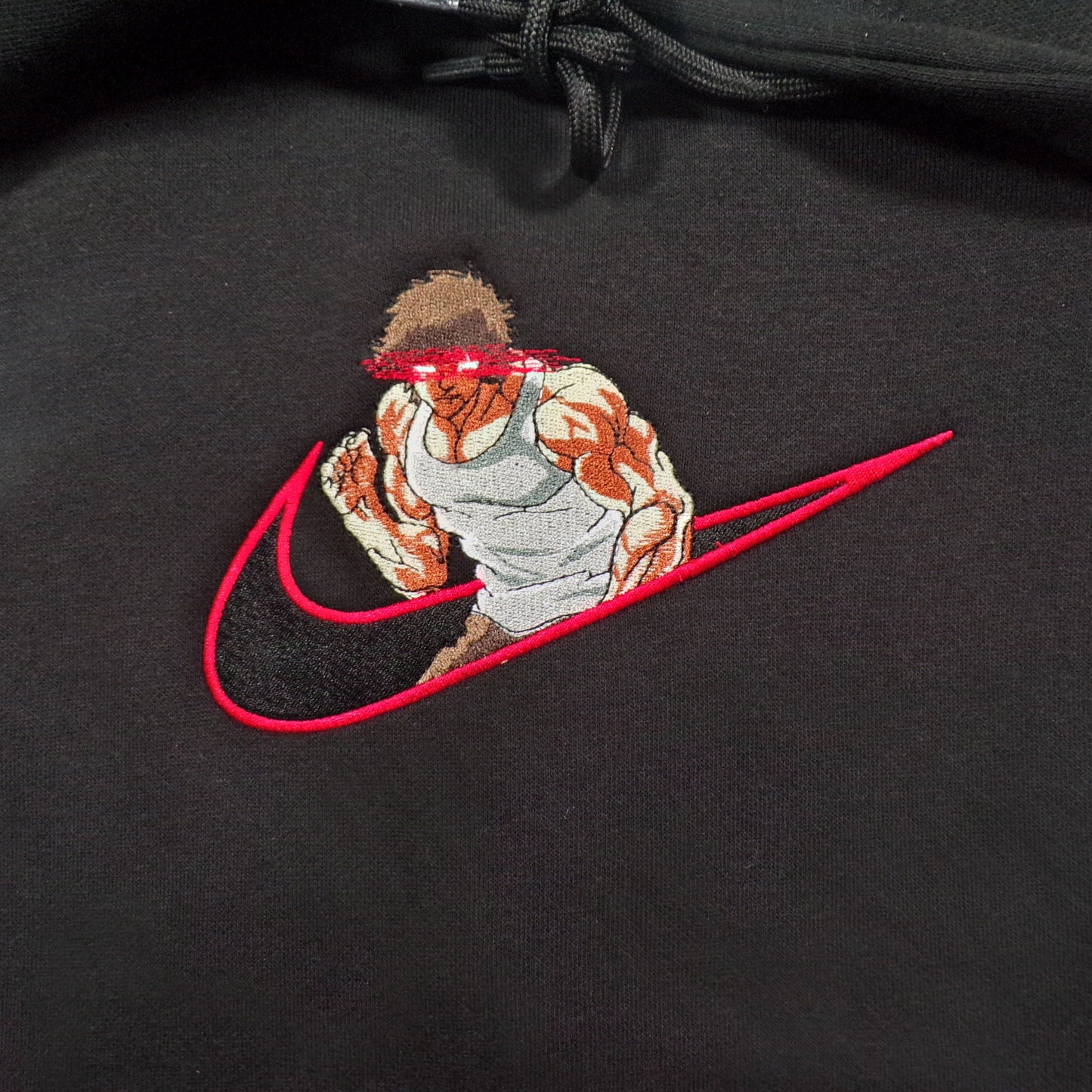 No Re-Stock: Custom Baki Hanma Embroidered Crewneck OR Hoodie Sweatshirt