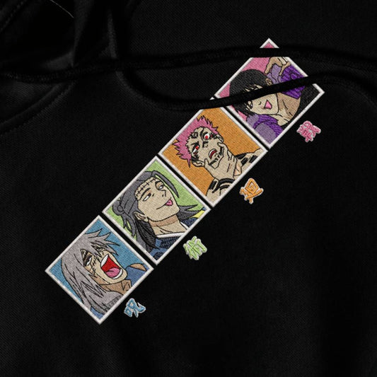Limited Jujutsu Kaisen Gang Gang Embroidered Anime Hoodie Sweatshirt