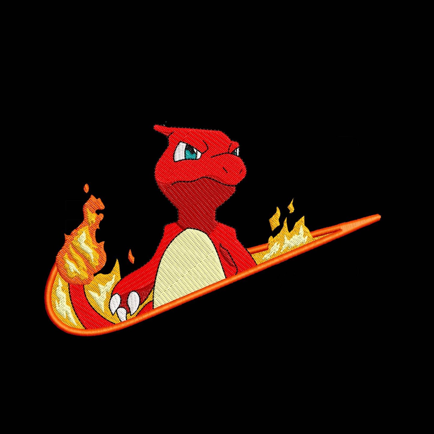 Custom Pokémon Charmeleon Embroidered Crewneck OR Hoodie Sweatshirt