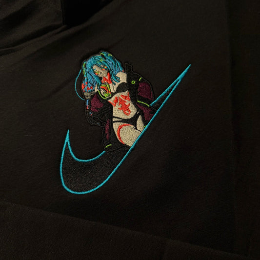 LIMITED Cyberpunk Rebecca Lolipop Gyat EMBROIDERED GYM HOODIE