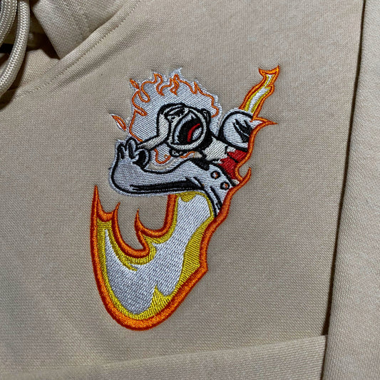 No Re-Stock: Custom One Piece X Luffy Embroidered Crewneck OR Hoodie Sweatshirt