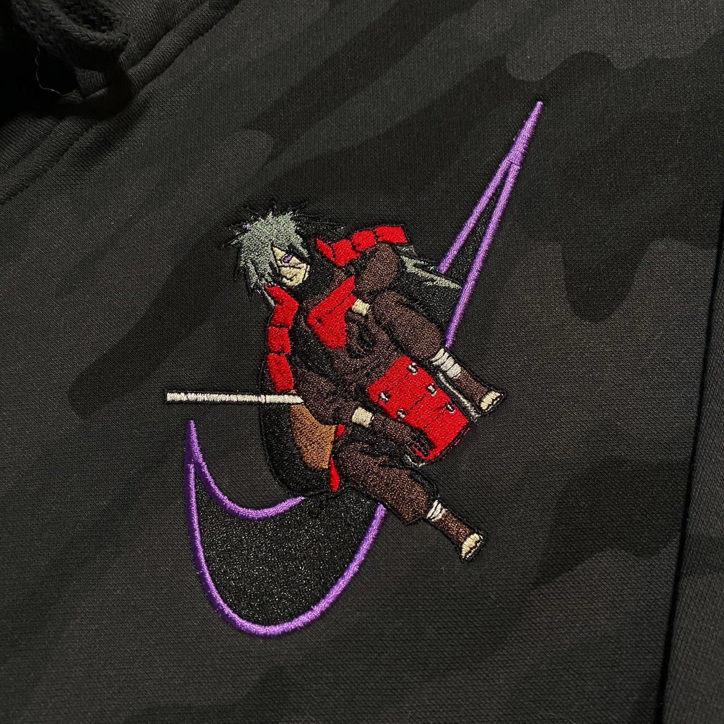 Custom Naruto Madara Embroidered Crewneck OR Hoodie Sweatshirt