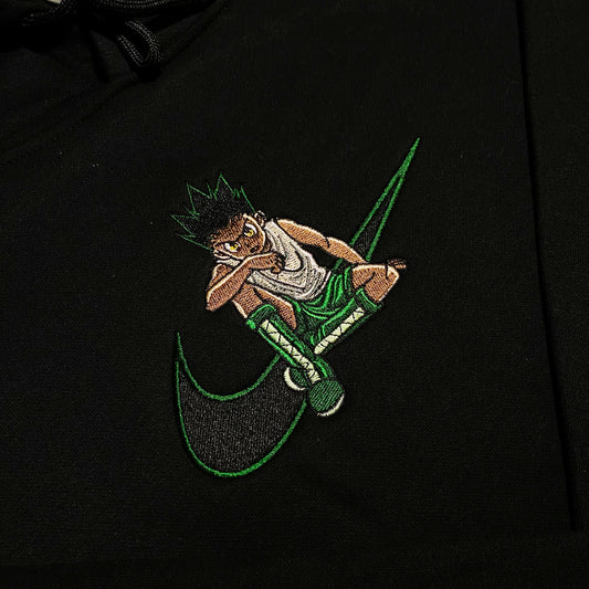 No Re-Stock: Custom Hunter X Hunter Gon Embroidered Crewneck OR Hoodie Sweatshirt