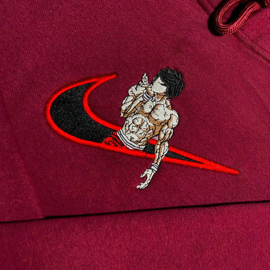 Custom Baki the Grappler Hanma Embroidered Crewneck OR Hoodie Sweatshirt