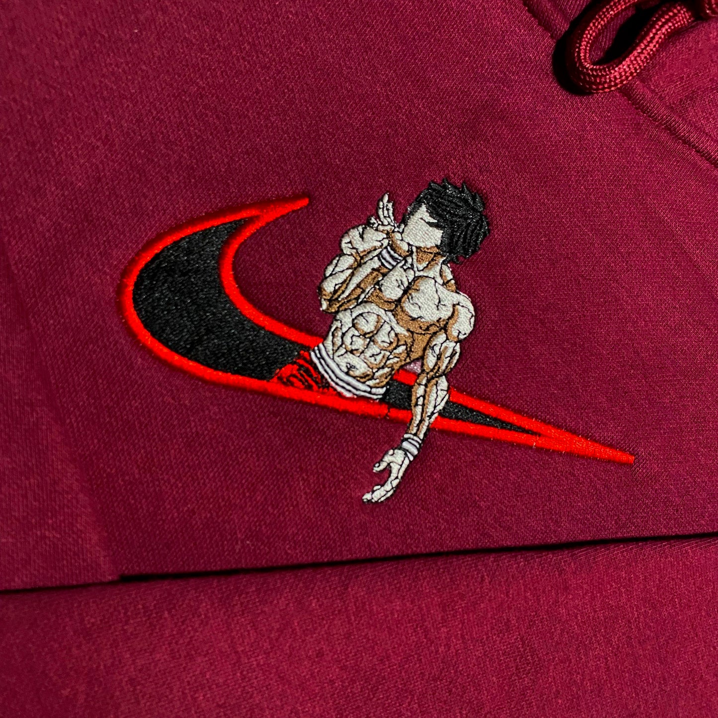 No Re-Stock: Custom Baki Hanma Embroidered Crewneck OR Hoodie Sweatshirt
