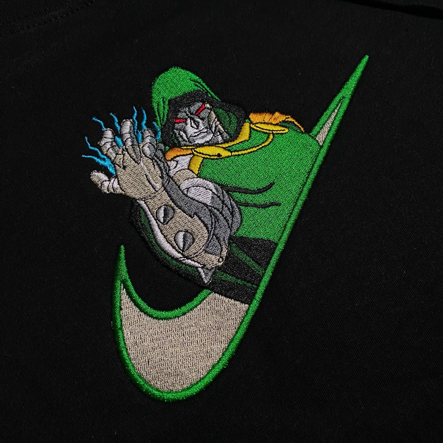 Custom MF Dr. Doom Embroidered Crewneck OR Hoodie Sweatshirt