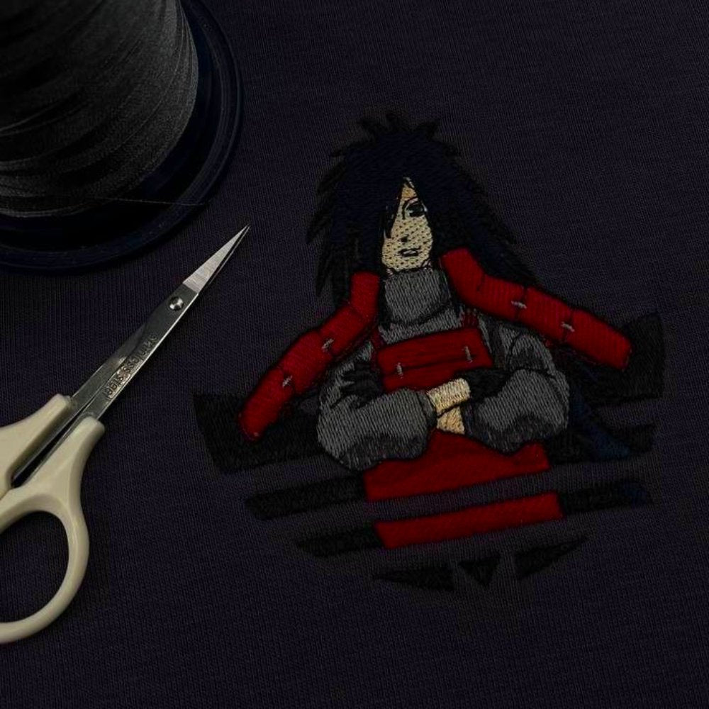 Custom Naruto Madara Embroidered Crewneck OR Hoodie Sweatshirt