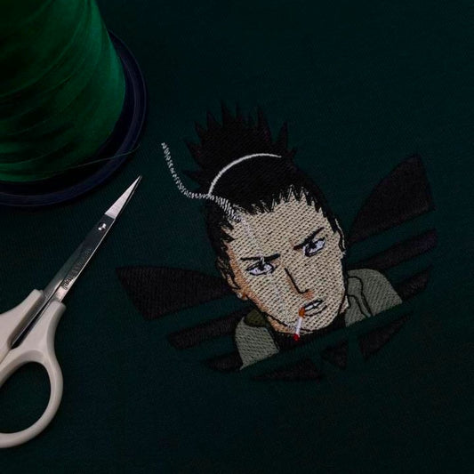 Custom Naruto Shikamaru Embroidered Crewneck OR Hoodie Sweatshirt