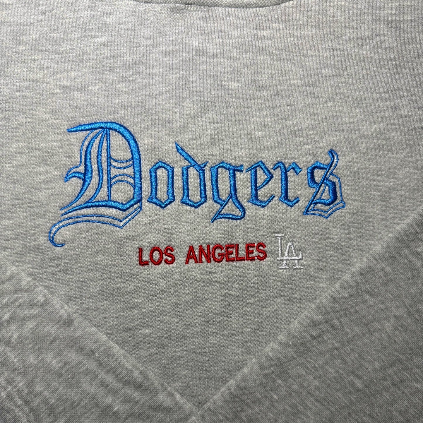 Custom Los Angeles Dodgers Old English Embroidered Crewneck OR Hoodie Sweatshirt