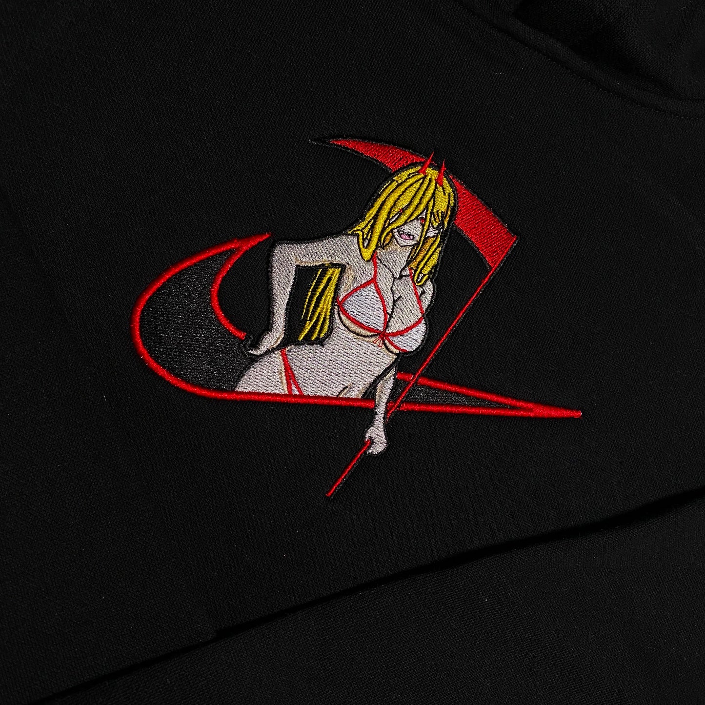 LIMITED Chainsawman Power Scythe Gyat EMBROIDERED GYM HOODIE