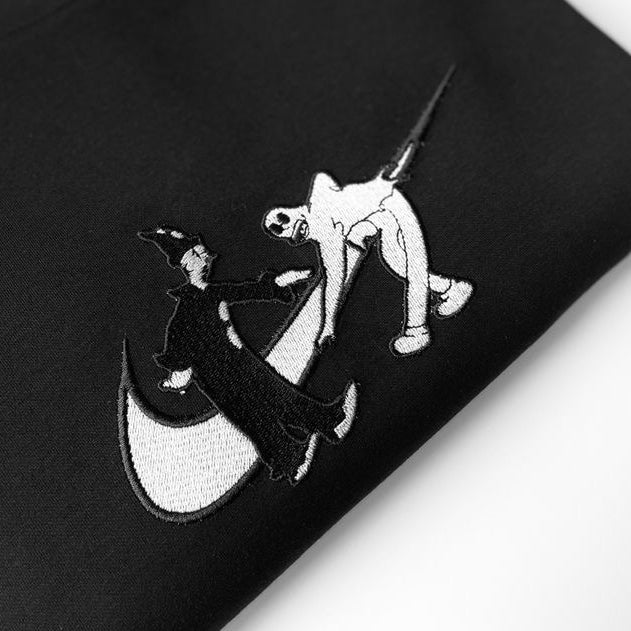 Limited Koko the Ghost Clown X Black and White Ghostmane Edition Embroidered Sweatshirt/Crewneck