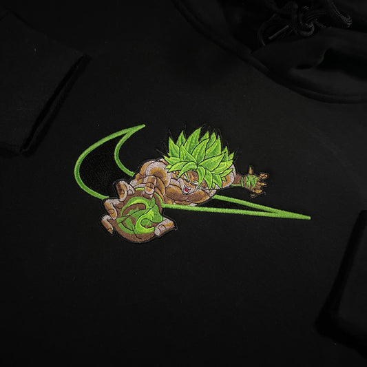 No Re-Stock: Custom Dragon ball Z Broly Embroidered Crewneck OR Hoodie Sweatshirt