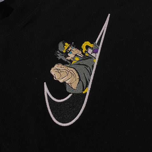 No Re-Stock: Custom JoJo's Bizarre Adventure Jotaro Embroidered Crewneck OR Hoodie Sweatshirt