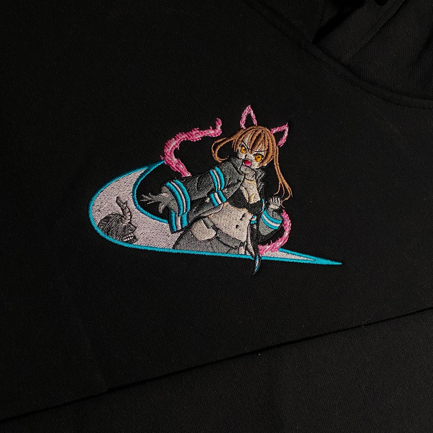 No Re-Stock: Custom Fire Force Tamaki Kotatsu Embroidered Crewneck OR Hoodie Sweatshirt