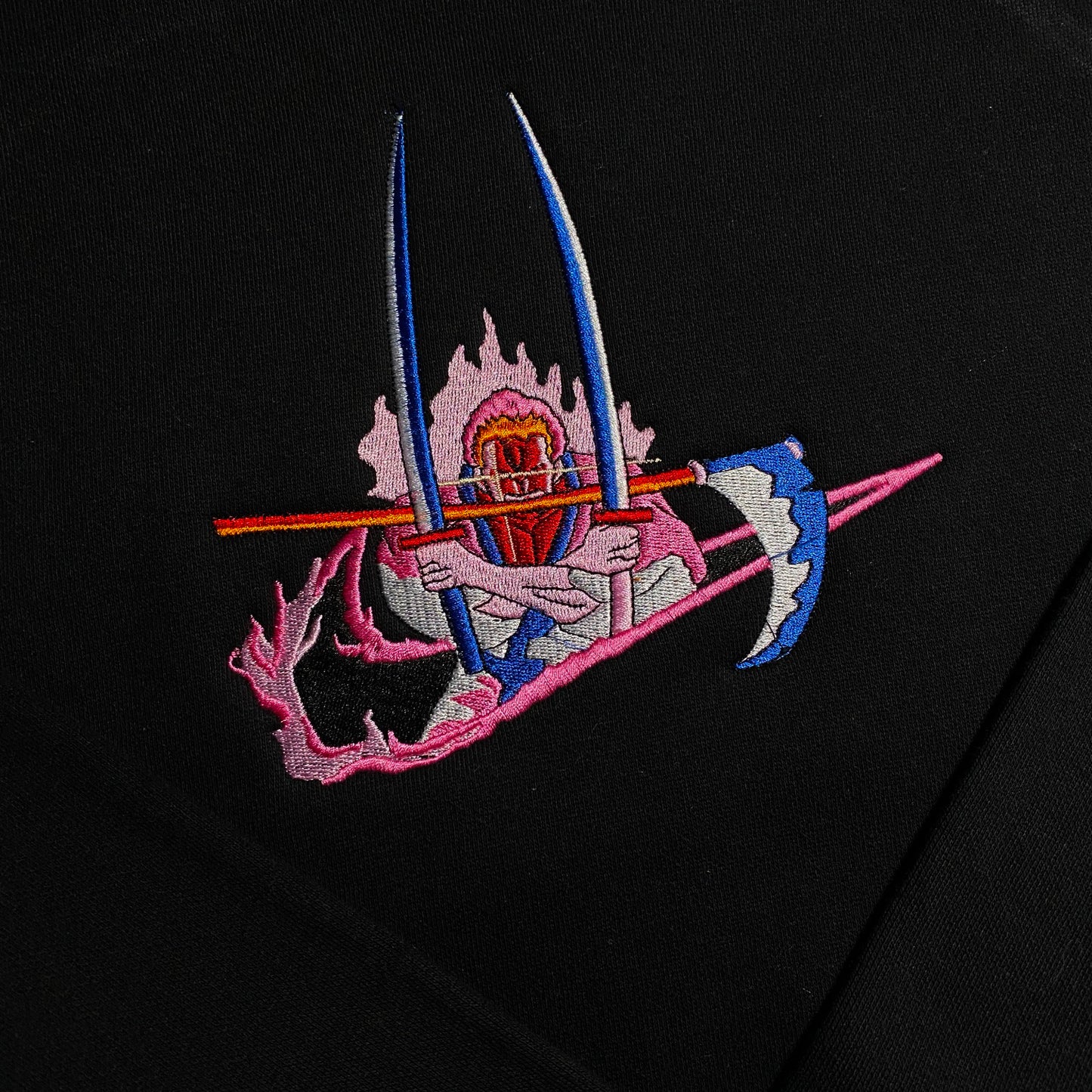 No Re-Stock: Custom One Piece Zoro Embroidered Crewneck OR Hoodie Sweatshirt