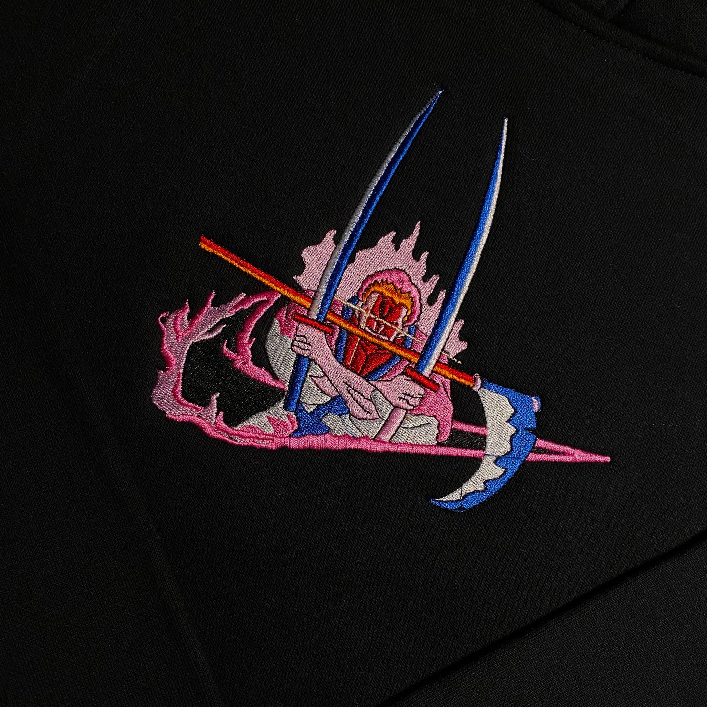 No Re-Stock: Custom One Piece Zoro Embroidered Crewneck OR Hoodie Sweatshirt