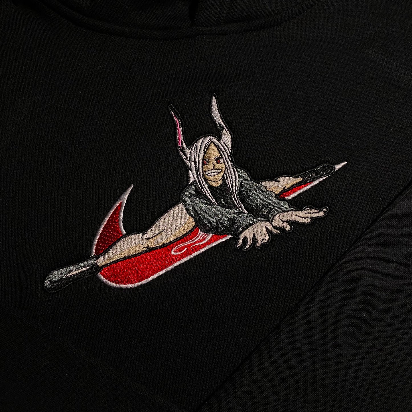 No Re-Stock: Custom MHA Mirko Embroidered Crewneck OR Hoodie Sweatshirt