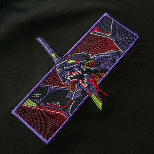 Custom Evangelion Eva Embroidered Crewneck OR Hoodie Sweatshirt
