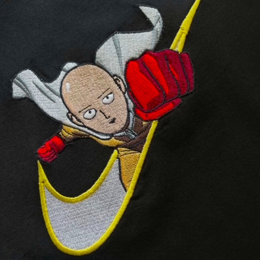 Custom One Punch Man Embroidered Crewneck OR Hoodie Sweatshirt