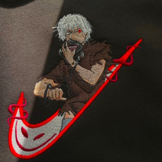 Custom Tokyo Ghoul X Embroidered Crewneck OR Hoodie Sweatshirt