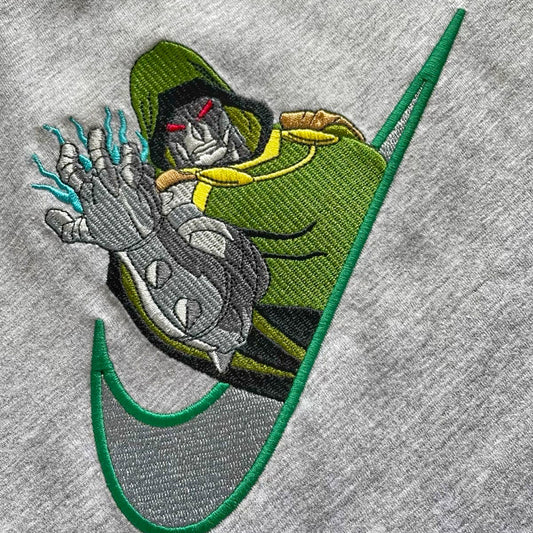 Custom MF Dr. Doom Embroidered Crewneck OR Hoodie Sweatshirt