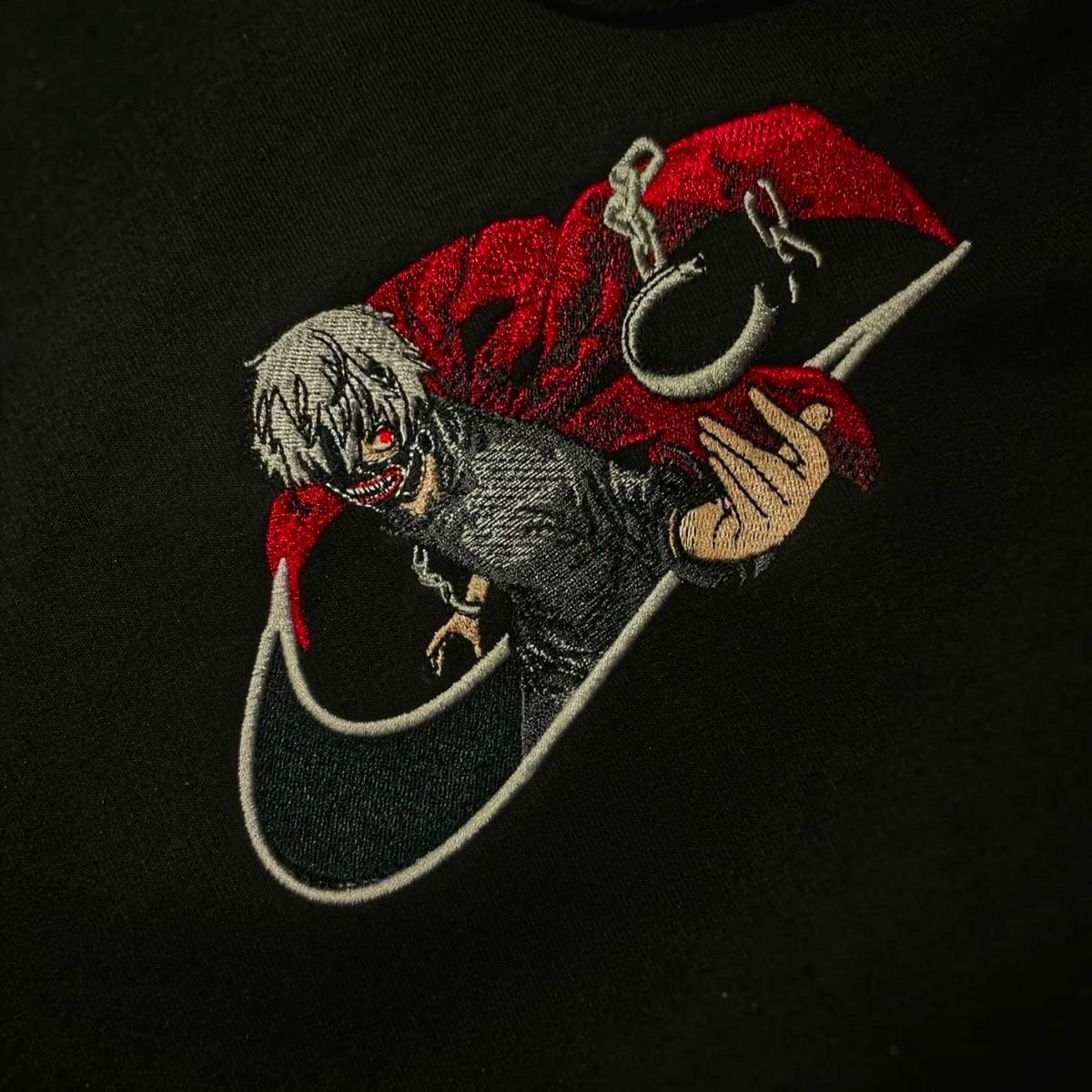 Custom Tokyo Ghoul X Embroidered Crewneck OR Hoodie Sweatshirt