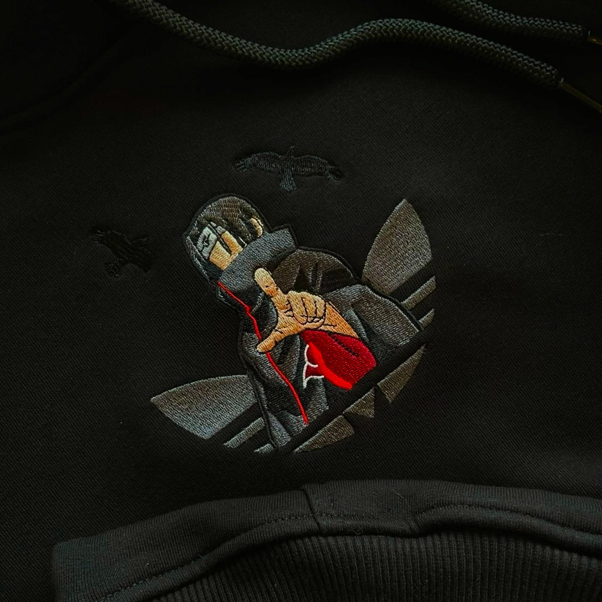 Custom Naruto Itachi Embroidered Crewneck OR Hoodie Sweatshirt