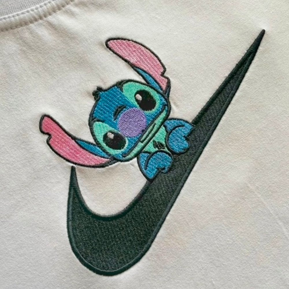 Custom Lilo and Stitch Embroidered Crewneck OR Hoodie Sweatshirt