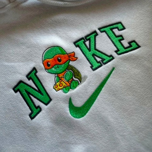 Custom Teenage Mutant Ninja Turtles Embroidered Crewneck OR Hoodie Sweatshirt