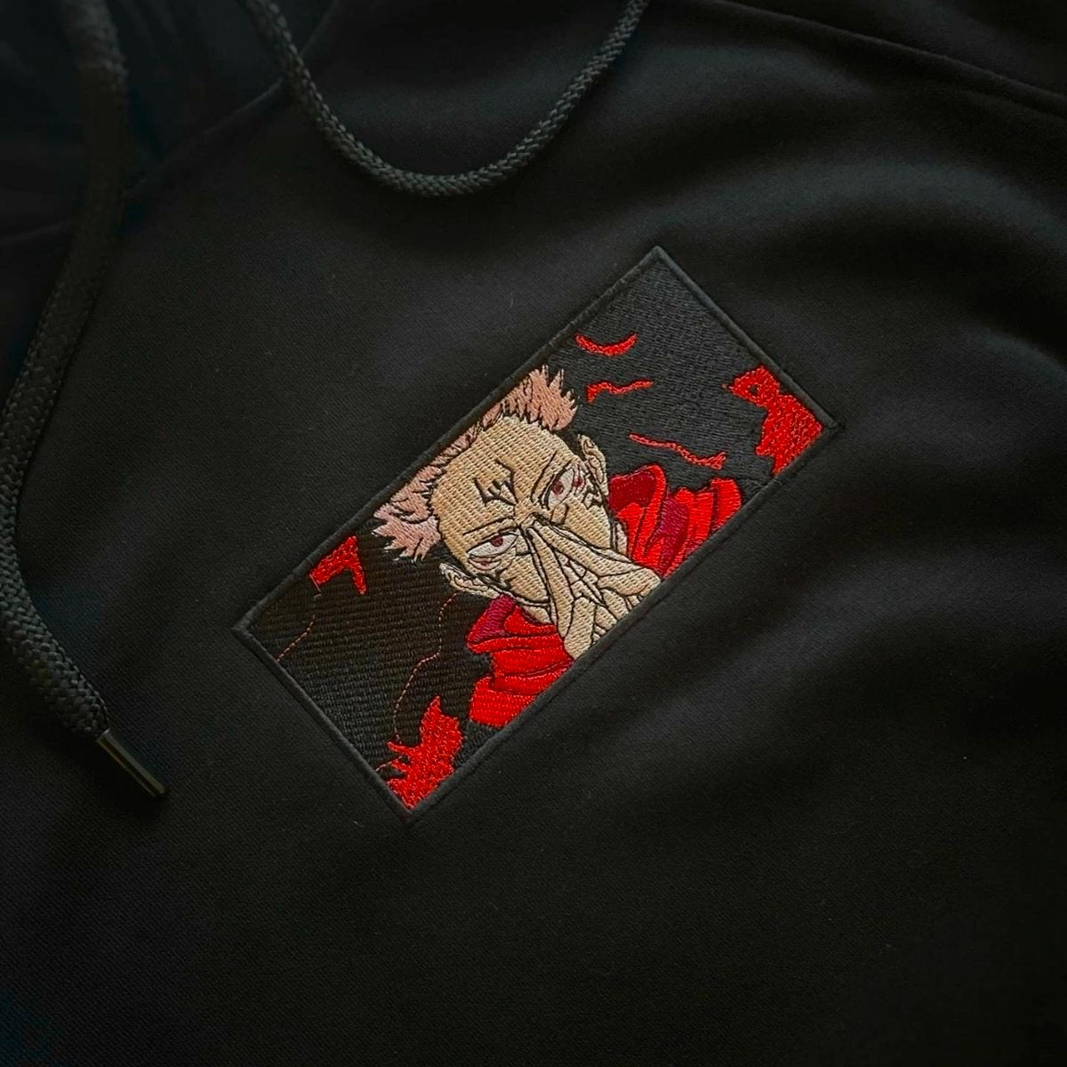 Custom Jujutsu Kaisen Sukuna Embroidered Crewneck OR Hoodie Sweatshirt