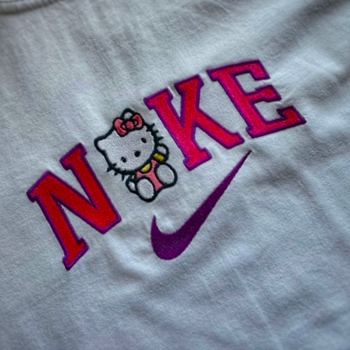 Custom Hello Kitty Embroidered Crewneck OR Hoodie Sweatshirt