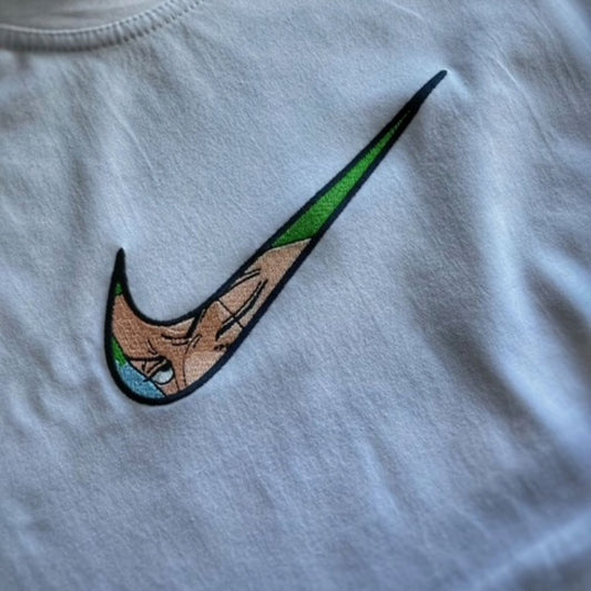 Custom One Piece Zoro Embroidered Crewneck OR Hoodie Sweatshirt