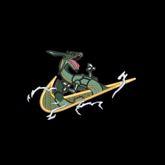 No Re-Stock: Custom Pokémon Rayquaza Embroidered Crewneck OR Hoodie Sweatshirt