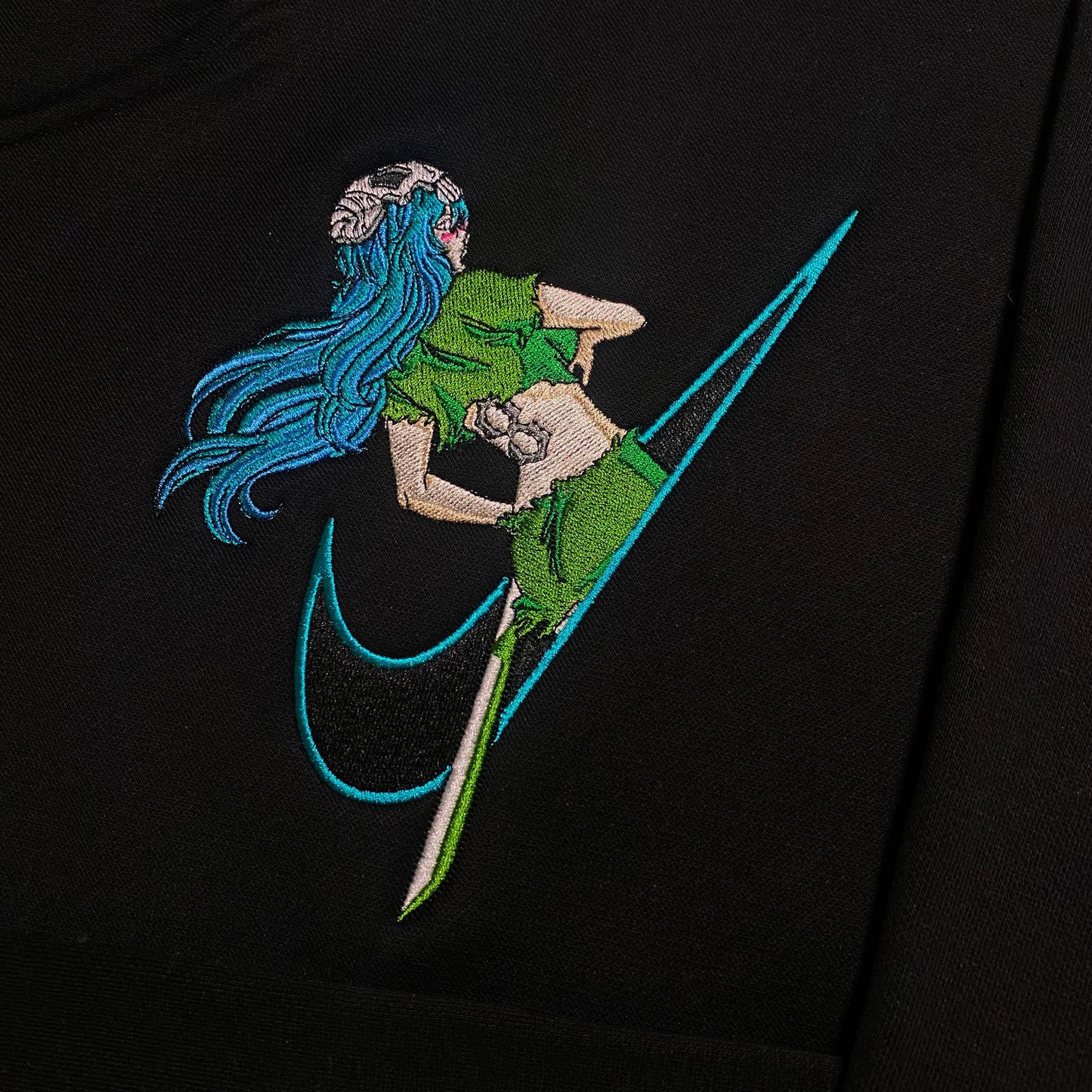No Re-Stock: Custom Bleach Nelliel Tu Odelschwanck Embroidered Crewneck OR Hoodie Sweatshirt