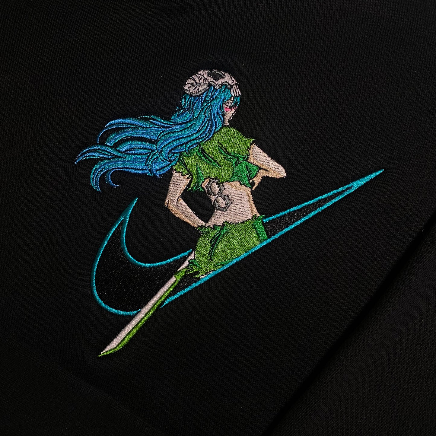 No Re-Stock: Custom Bleach Nelliel Tu Odelschwanck Embroidered Crewneck OR Hoodie Sweatshirt