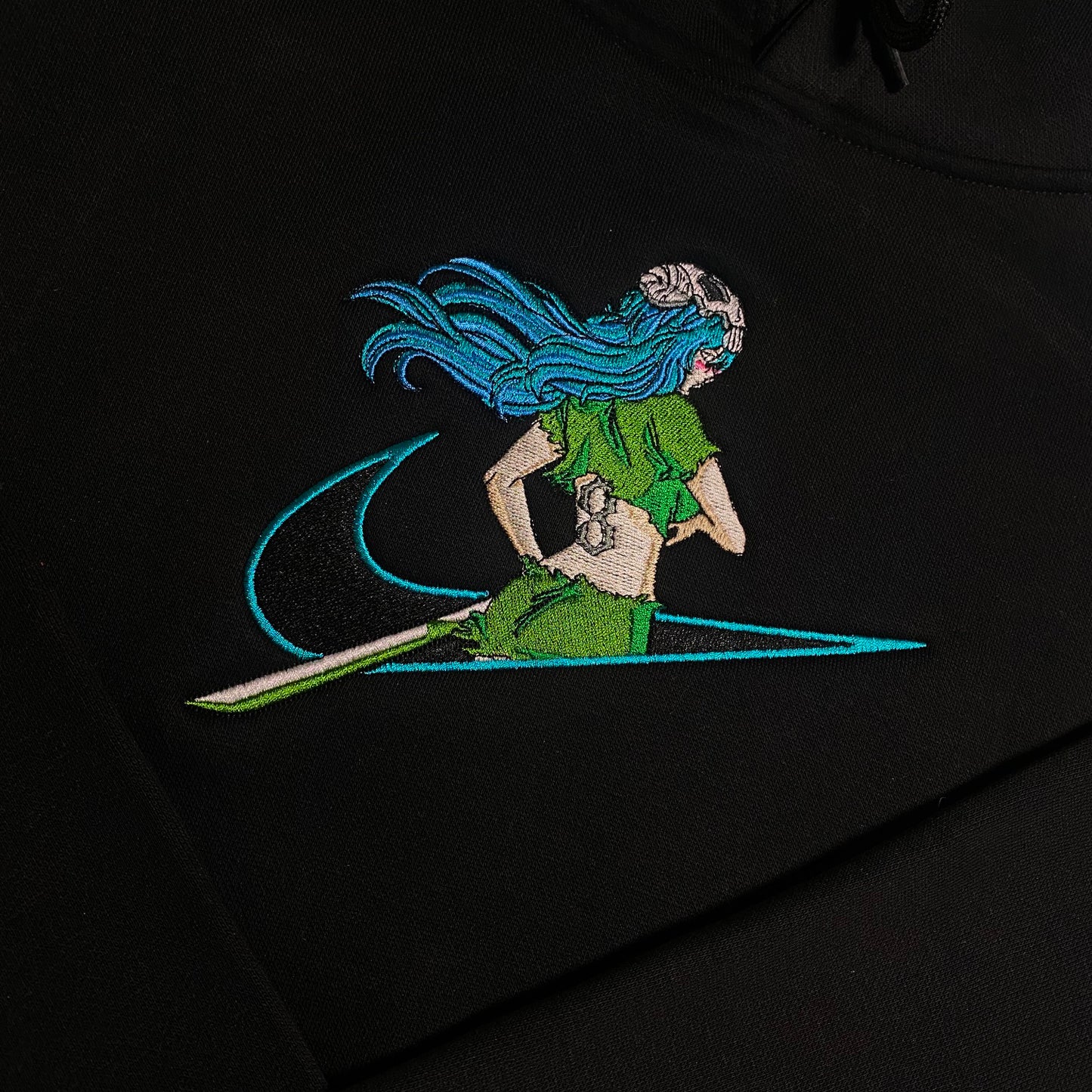 No Re-Stock: Custom Bleach Nelliel Tu Odelschwanck Embroidered Crewneck OR Hoodie Sweatshirt