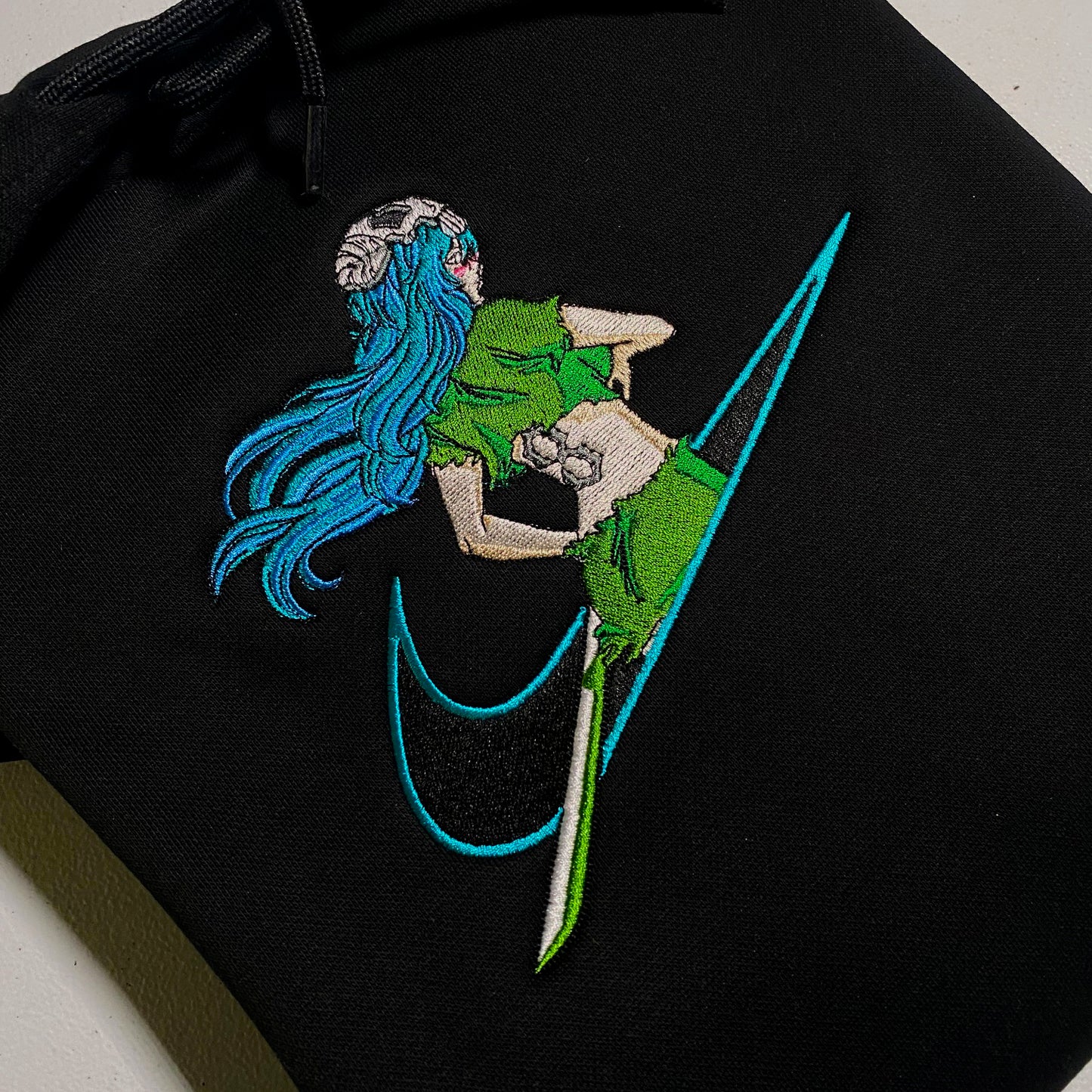 No Re-Stock: Custom Bleach Nelliel Tu Odelschwanck Embroidered Crewneck OR Hoodie Sweatshirt