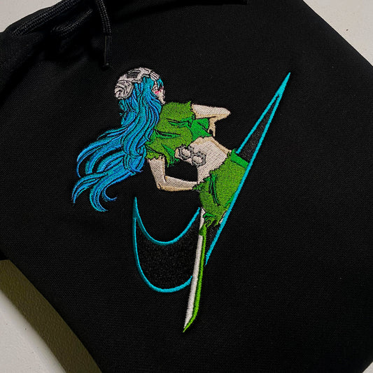 No Re-Stock: Custom Bleach Nelliel Tu Odelschwanck Embroidered Crewneck OR Hoodie Sweatshirt