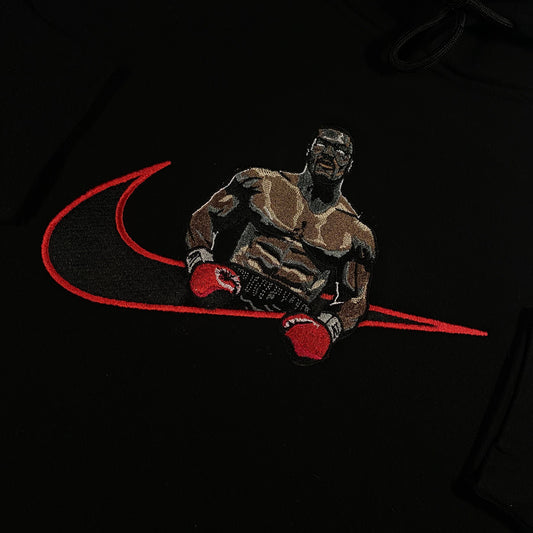 No Re-Stock: Custom Mike Tyson Embroidered Crewneck OR Hoodie Sweatshirt